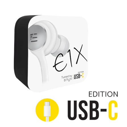 หูฟัง IN-EAR ENYX รุ่น E1X 3.5MM และ TYPE-C เสียงดี เบสแน่น มีไมโครโฟน สายสนทนา เซอร์ราวรอบทิศทาง สีขาว_0